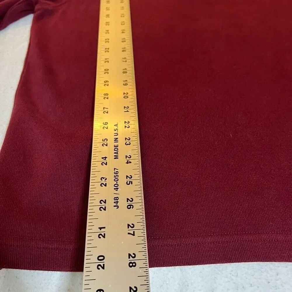 Banana Republic Sweater Men XL Burgundy Elbow Patch Cotton 1/4 Zip Outdoor Basic